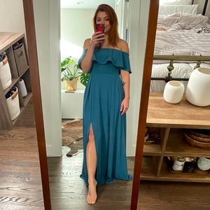 Off the shoulder maxi dress